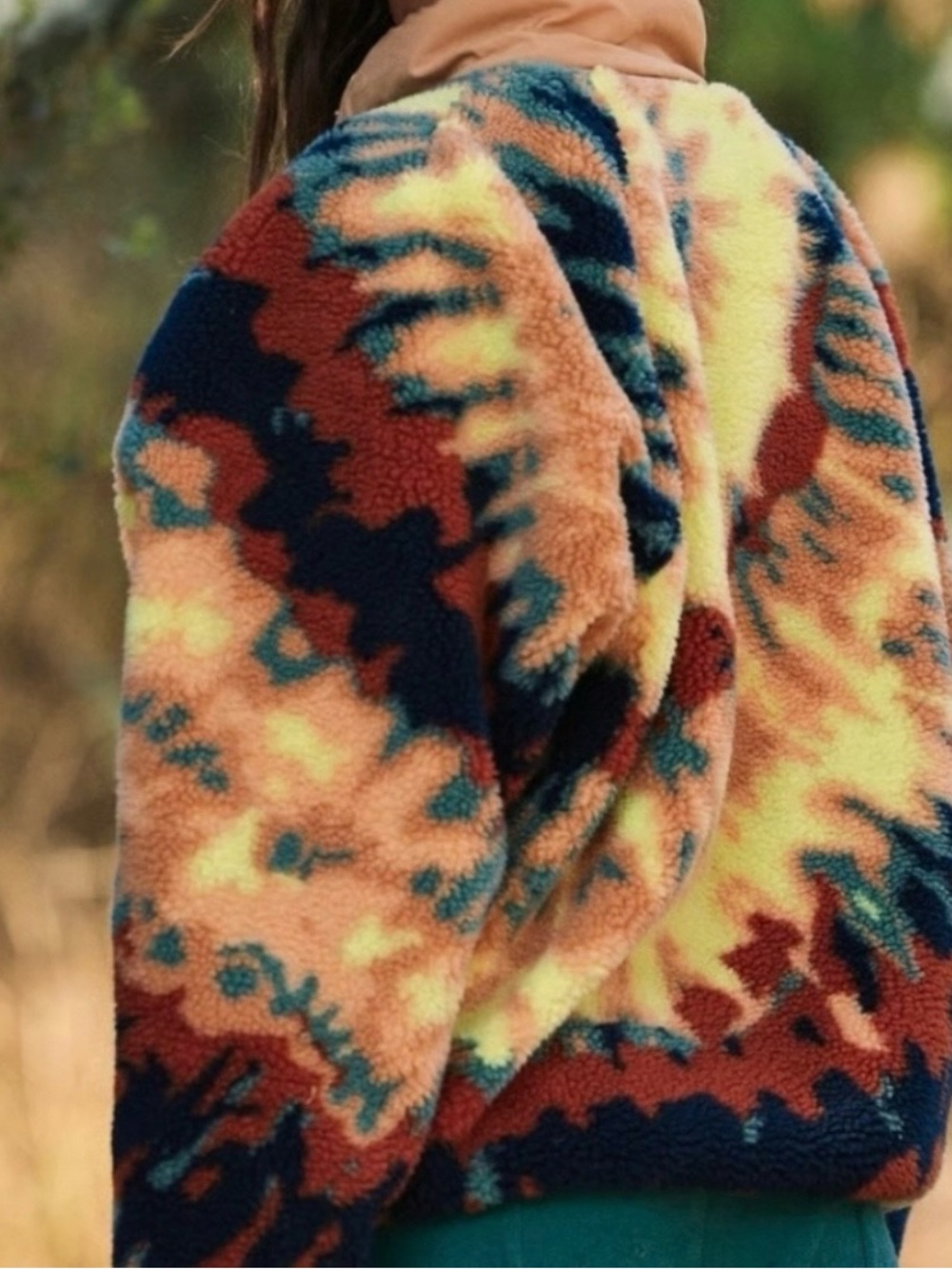 Free People Hit the Slopes Fleece M Tie Dye - Picture 2 of 7